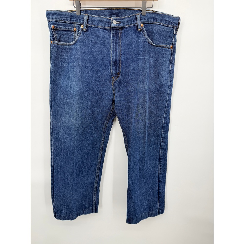 Levi's 505 Regular Fit Jeans Mens 42x24 Blue Medium Wash Good Altered Inseam